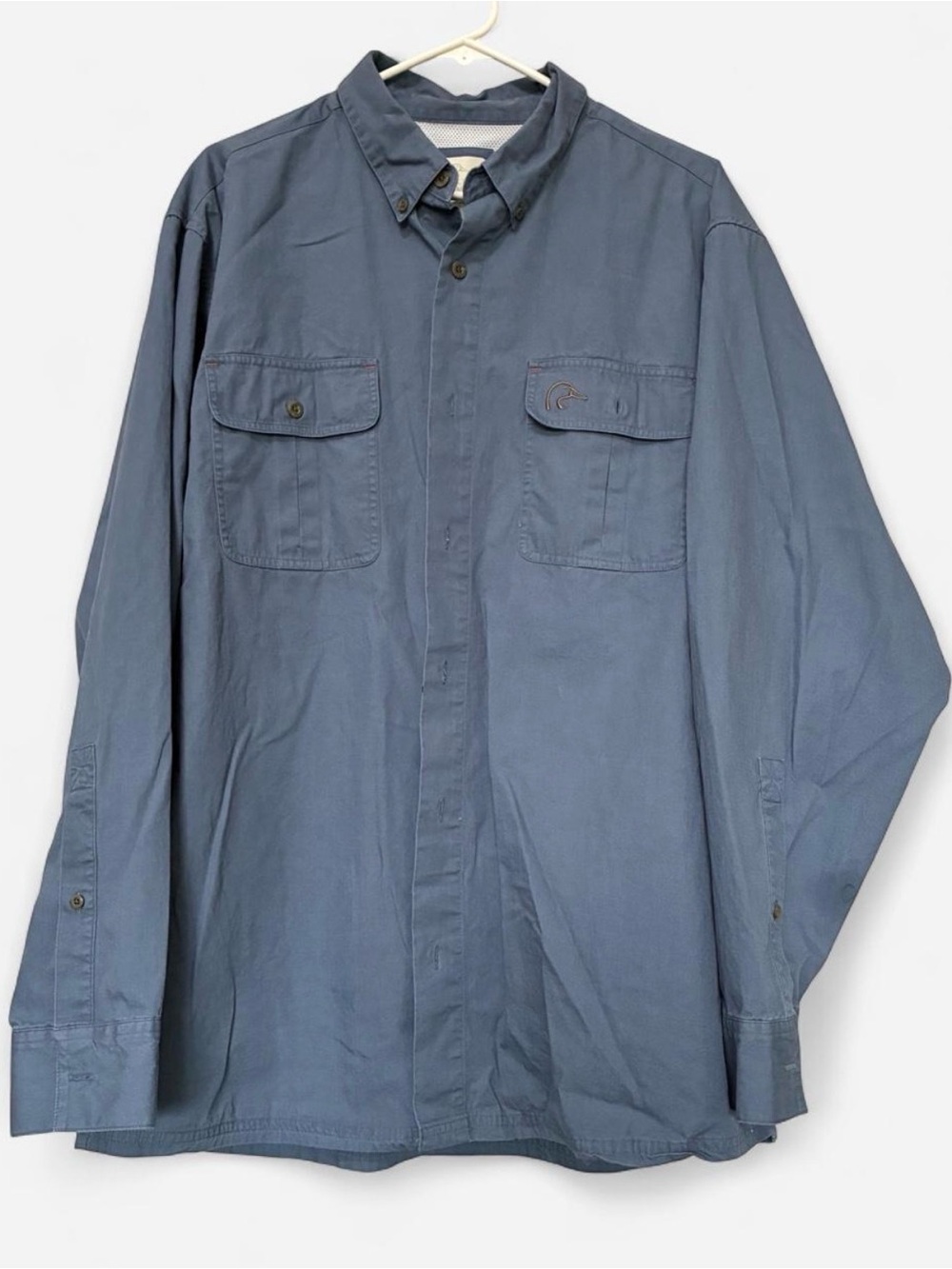 Men's Ducks Unlimited Button-Down Shirt in Slate Blue